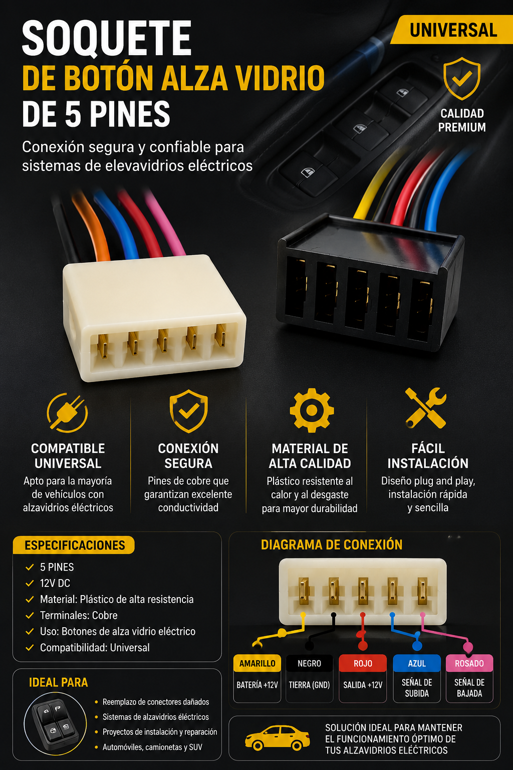 SOQUETE DE ALZAVIDRIOS