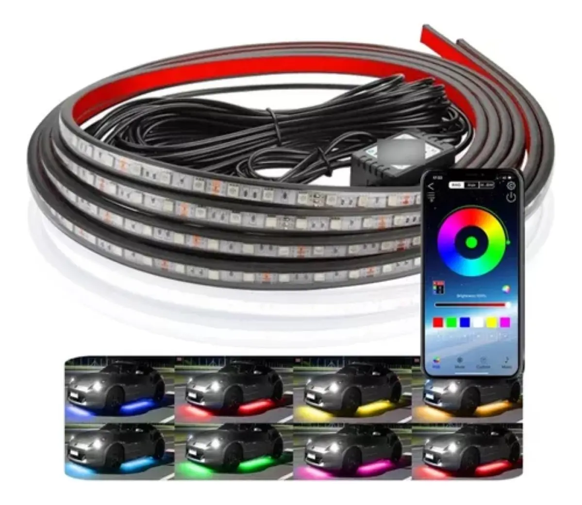 luces de chasis con app rgb