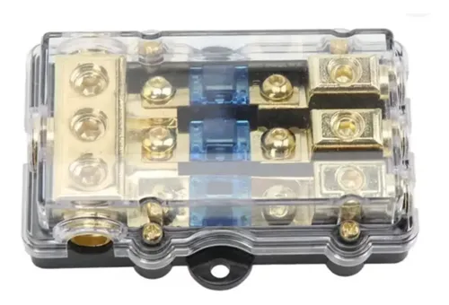 Portafusibles de Distribución Positiva 3 Vías – Entrada 4GA, 3 Salidas 7GA con Fusibles de 60A - Imagen 2