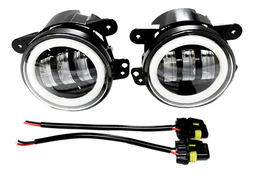 Neblineros LED Ojo de Ángel 4" – Luz Blanca + Areola Blanco y Ámbar - Imagen 2