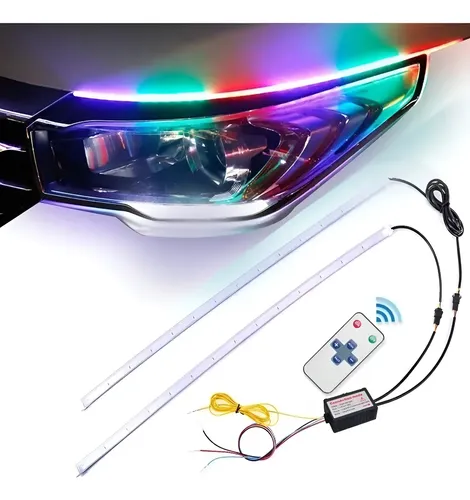 Tira LED DRL RGB para Faros con Giro Secuencial y Control Remoto - Imagen 2