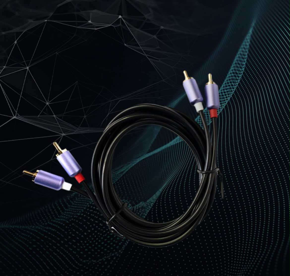 Cable RCA Largo 1 Metros Black Pink