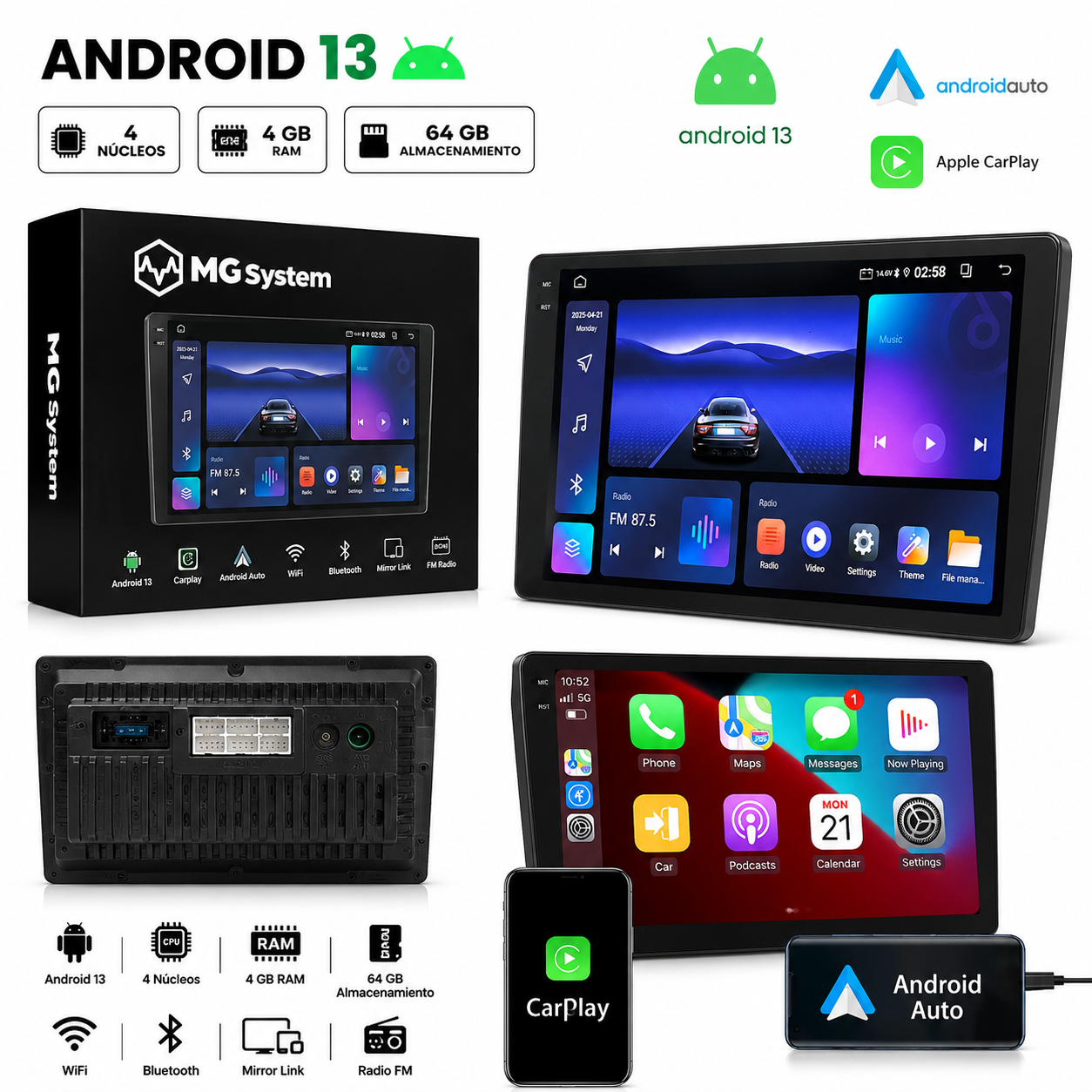 Radio Multimedia Android 13 MG System - Imagen 2