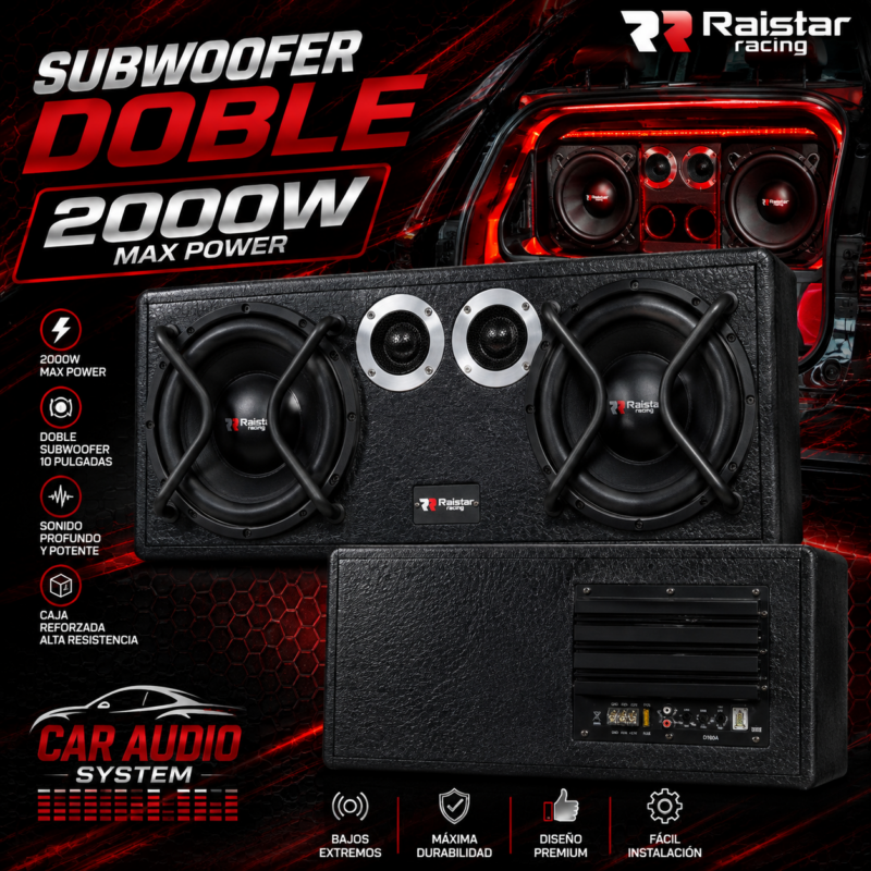 subwoofer doble de 10"