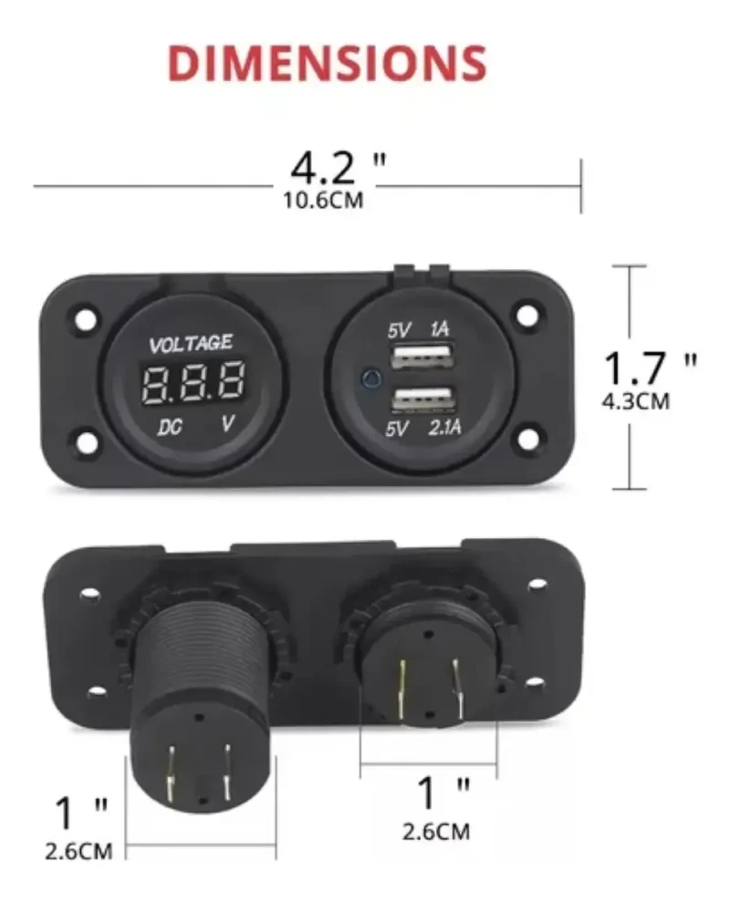 D_NQ_NP_2X_670776-MLC74373566080_022024-F-panel-doble-adaptador-2usb-voltimetro-12-24v-auto-camion