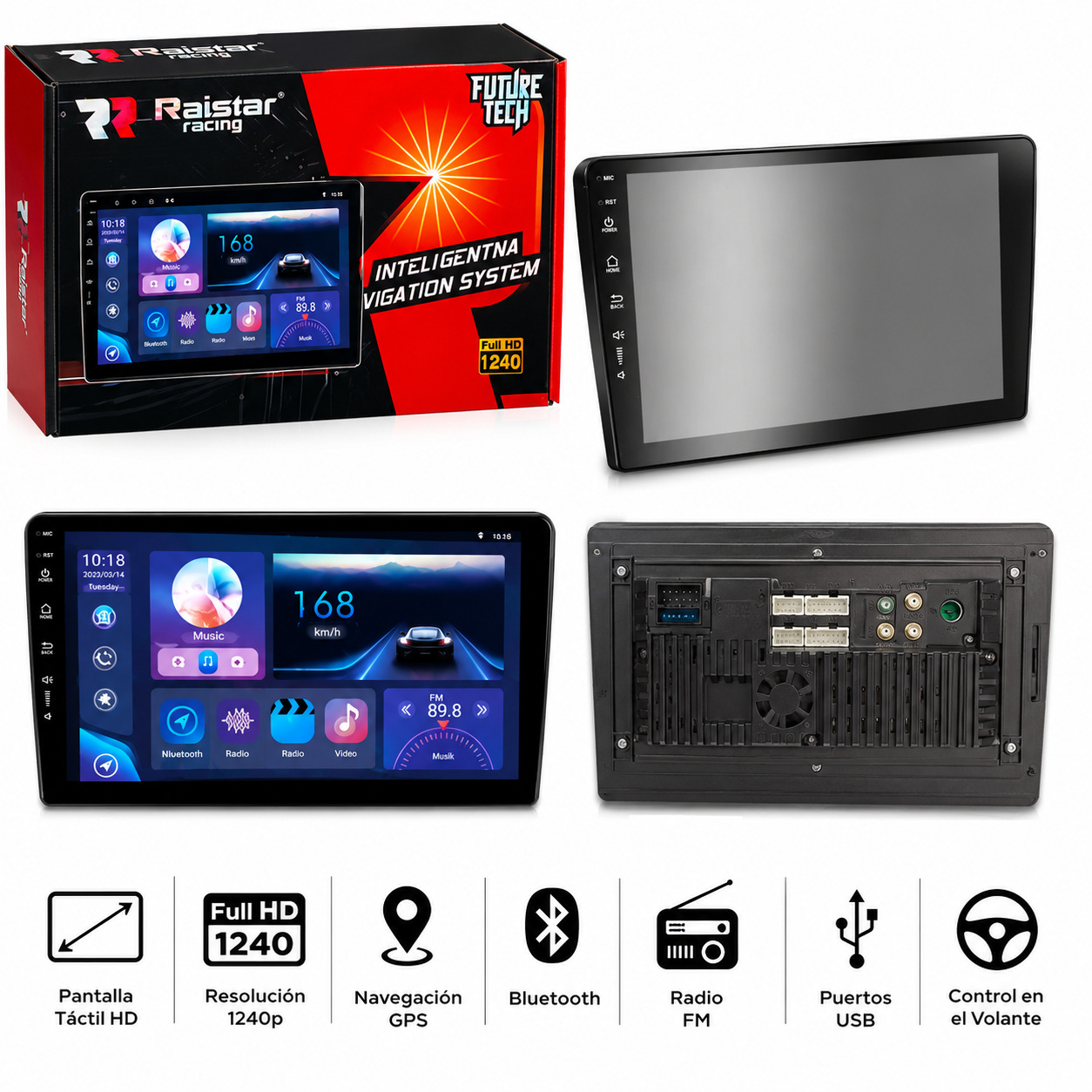 Radio Multimedia Android 9” CarPlay + Android Auto | Full HD - Imagen 2