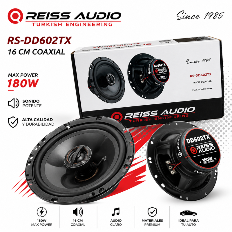 Parlante Coaxial Reiss Audio RS-DD602TX 6,5”